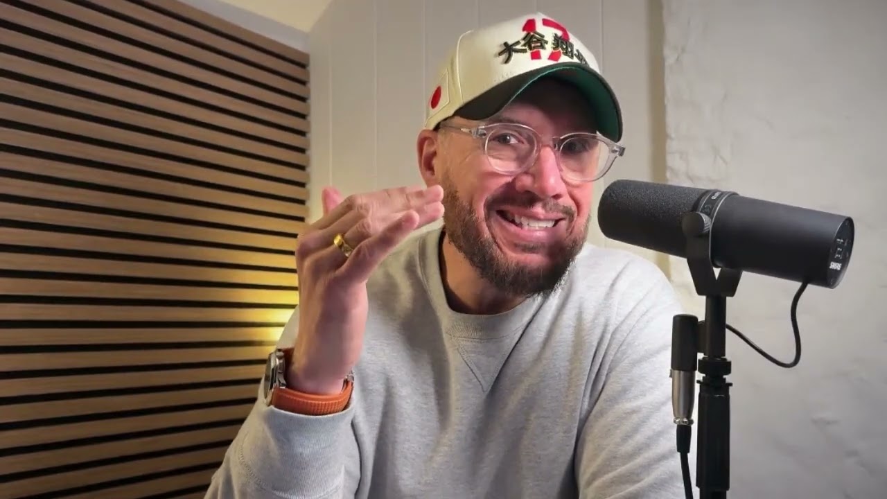 Before: podcast thumbnail with no context